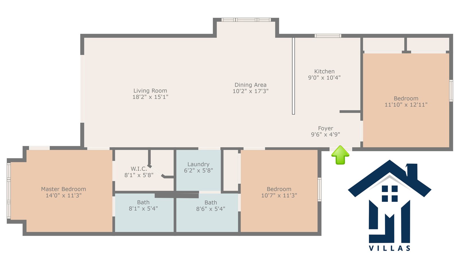 JM Villas three-bedroom floor plan